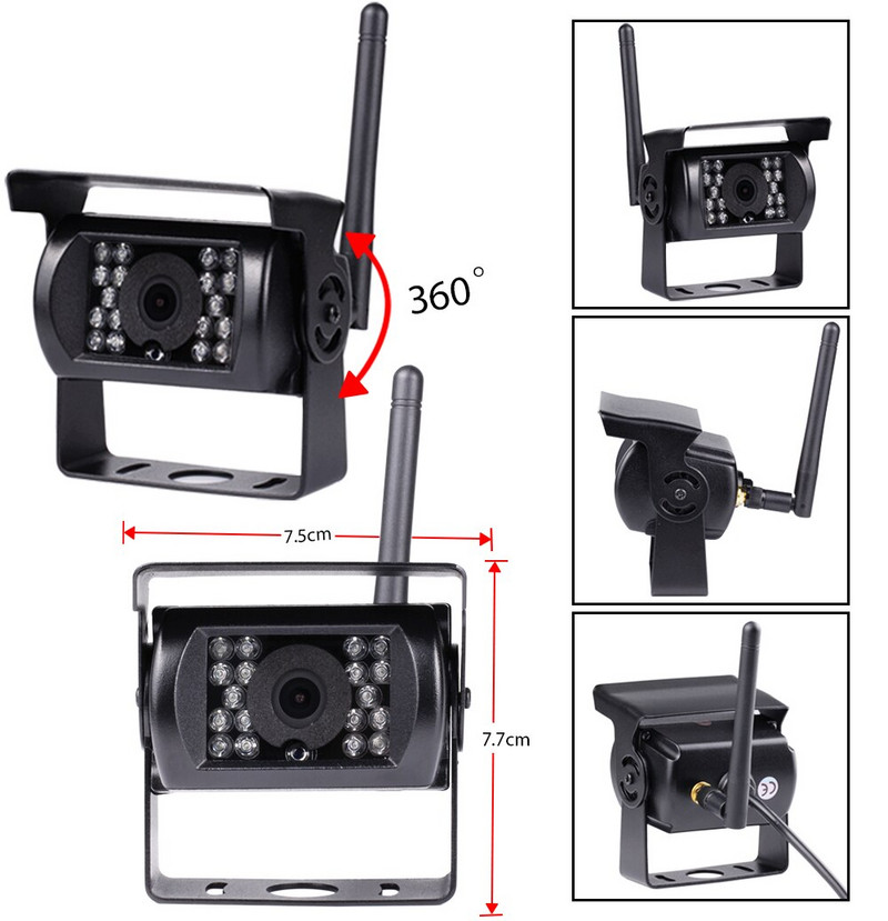 Vezeték nélküli, 5 hüvelykes monitor éjszakai és hátsó nézethez
