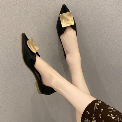 Ikdienas sieviešu apavu smails modelis ar metāla sprādzi