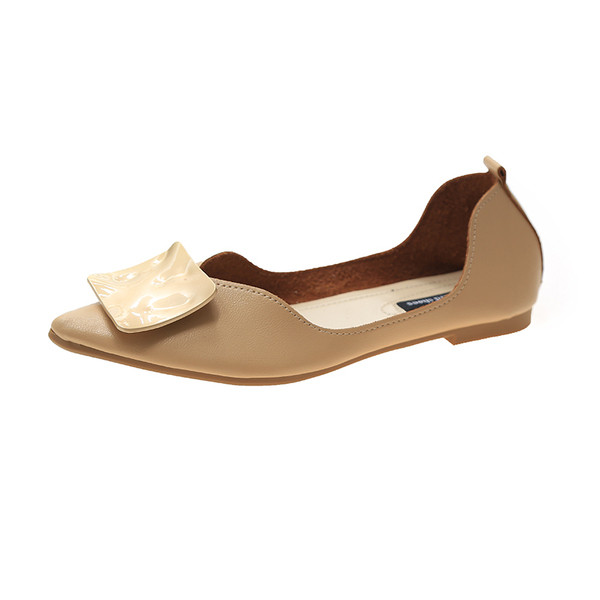 Ikdienas sieviešu apavu smails modelis ar metāla sprādzi