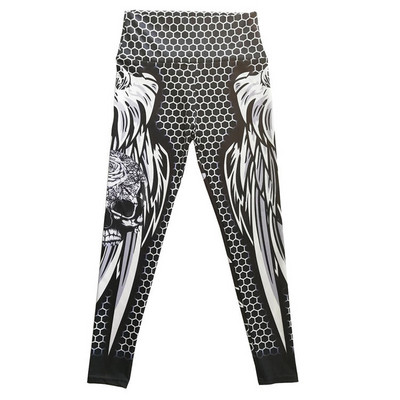 Sieviešu legingi ar augstu vidukli un apdruku