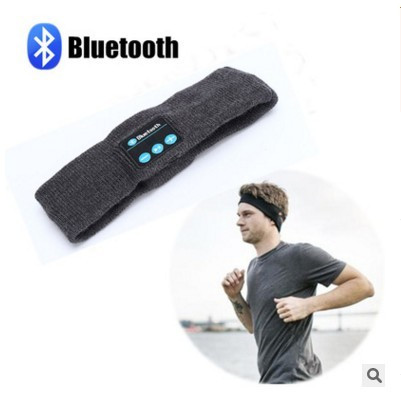 Galvos juostelė su įmontuotomis belaidėmis Bluetooth ausinėmis tinka sportuoti