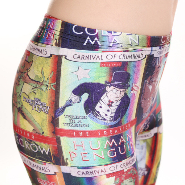 Naiste kõrge vöökoha ja värvilise trükiga retuusid