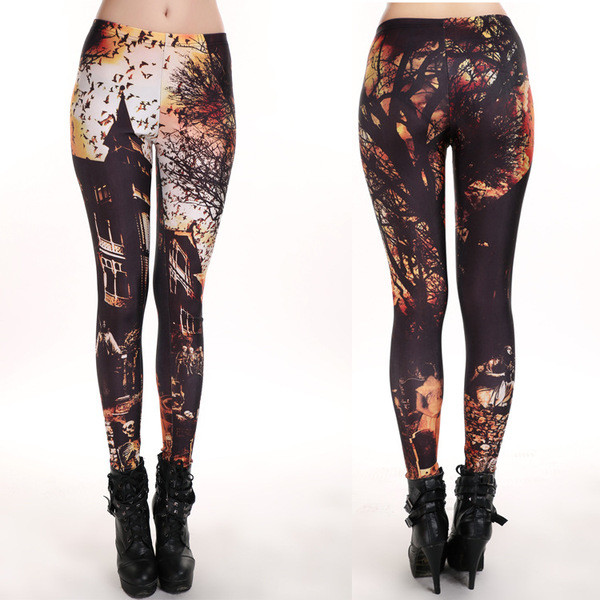 Ikdienas sieviešu legingi ar apdruku