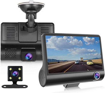 Πανοραμική κάμερα 360 μοιρών για αυτοκίνητο με διπλή εγγραφή μέσα και έξω