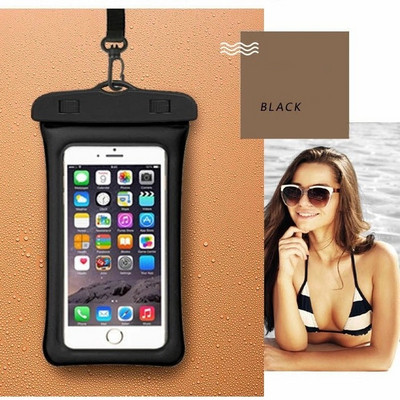 Ūdensnecaurlaidīgs un putekļu necaurlaidīgs mobilā telefona maciņš, kas piemērots zemūdens fotogrāfijām peldot un nirstot