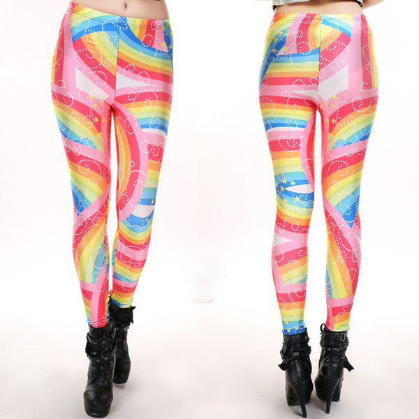 Jambiere de dama colorate cu talie inalta