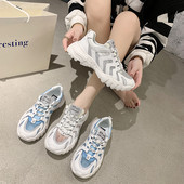 Sieviešu sporta un ikdienas kedas ar krāsainu sietu