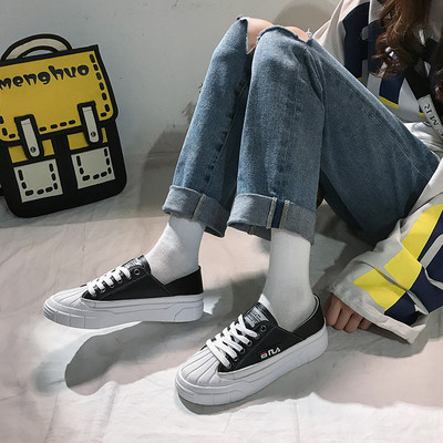 Női alkalmi tornacipő lapos magas talppal