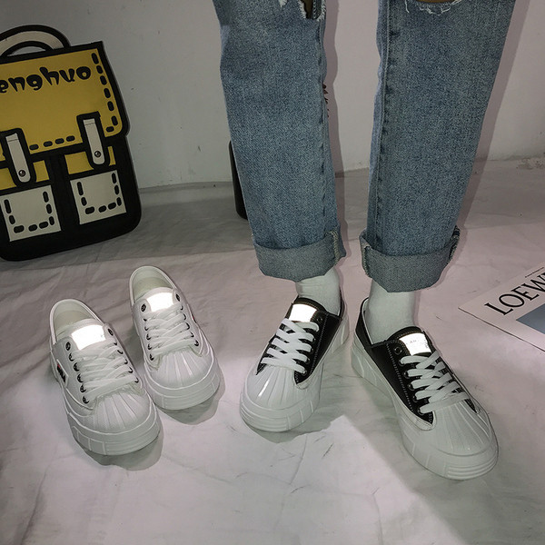 Női alkalmi tornacipő lapos magas talppal