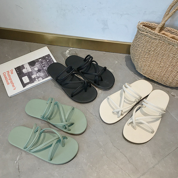 Öko-nahast vabaaja naiste sussid üle varba