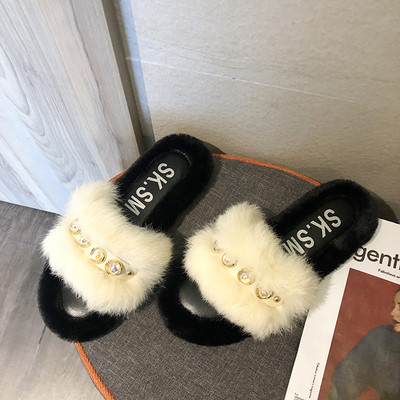 Modernas sieviešu čības ar dūnu un metāla elementiem