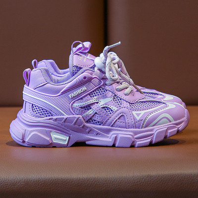 Bērnu elpojošas kedas ar šņorēm meitenēm