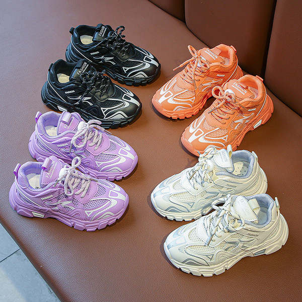 Bērnu elpojošas kedas ar šņorēm meitenēm