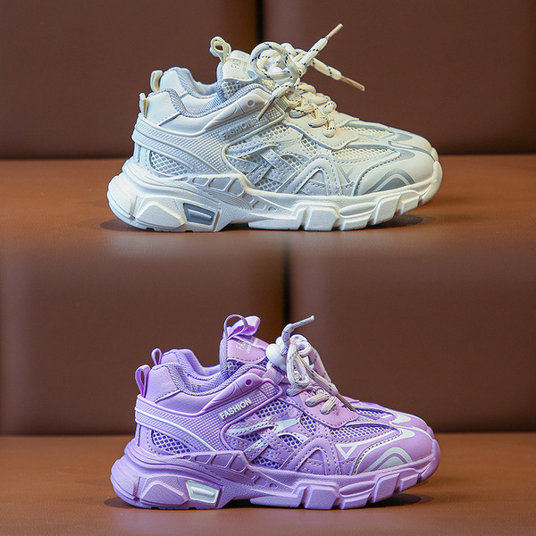 Bērnu elpojošas kedas ar šņorēm meitenēm