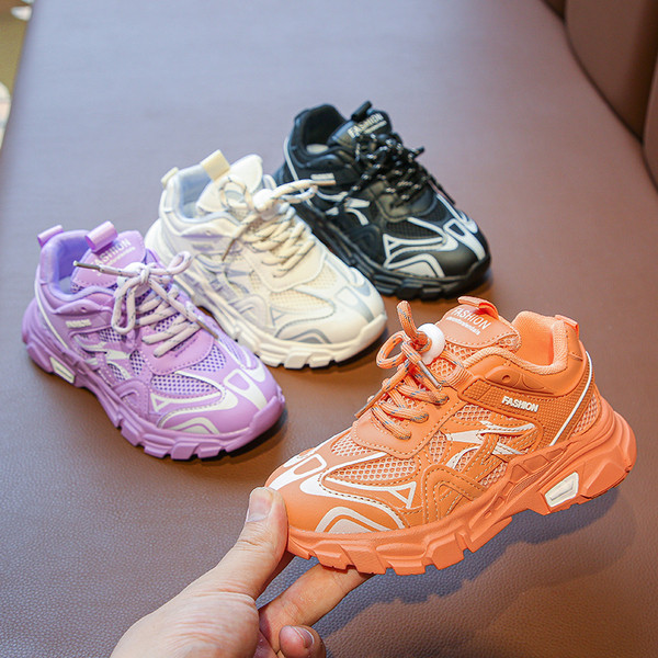 Bērnu elpojošas kedas ar šņorēm meitenēm