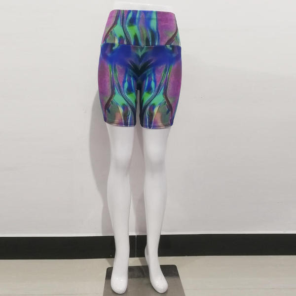 Gyorsan száradó rövid női sportleggings magas derékkal