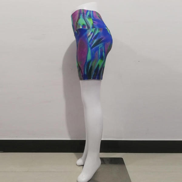 Gyorsan száradó rövid női sportleggings magas derékkal