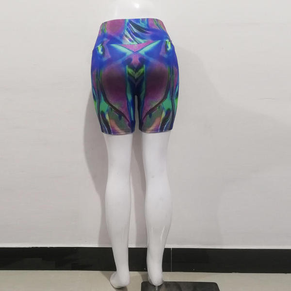 Gyorsan száradó rövid női sportleggings magas derékkal