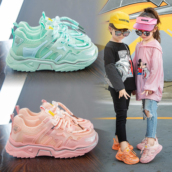 Bērnu elpojošas kedas ar šņorēm meitenēm