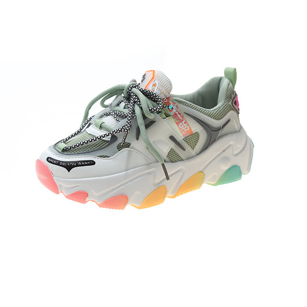 Naiste moodsad värvilise kõrge tallaga tossud