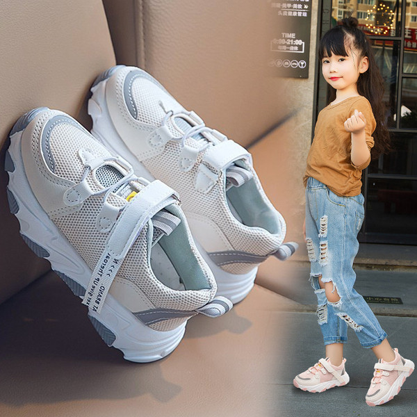 Elpojošas bērnu kedas ar uzlīmēm meitenēm