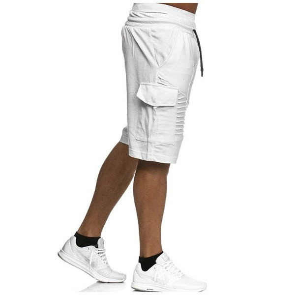 Meeste jooksvad lühikesed püksid lipsude ja küljetaskutega