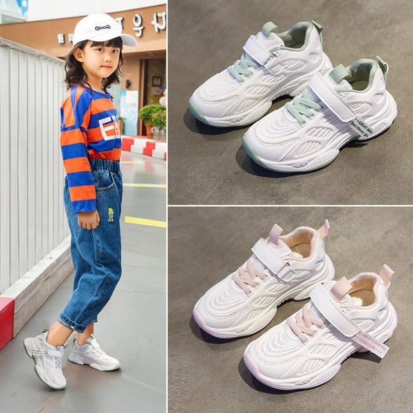 Bērnu sporta un ikdienas kedas ar uzlīmi meitenēm