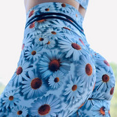 Sieviešu sporta legingi ar margrietiņu apdruku