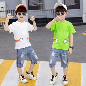Детска ежедневна блуза за момчета с апликация