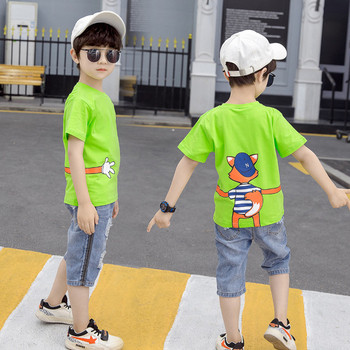 Детска ежедневна блуза за момчета с апликация