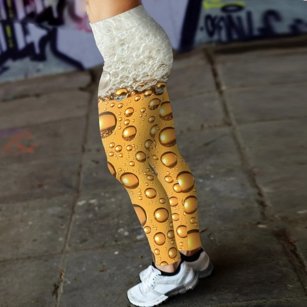 Sieviešu sporta legingi ar alus apdruku