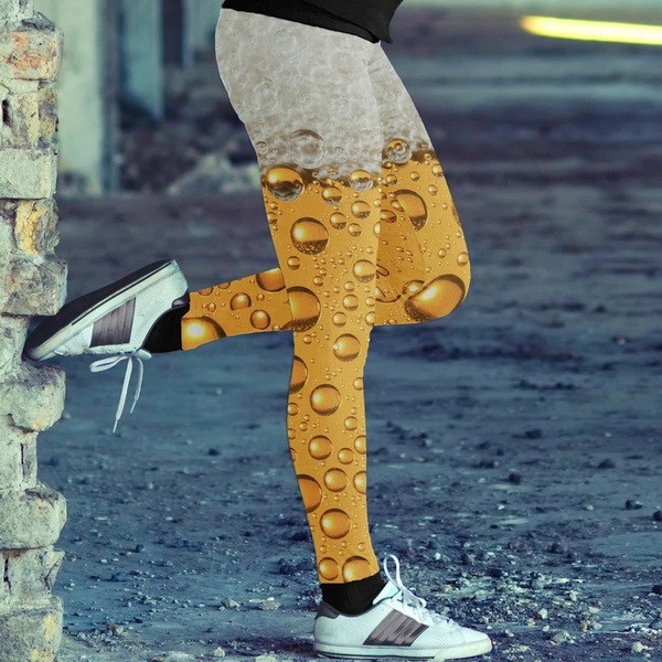 Sieviešu sporta legingi ar alus apdruku