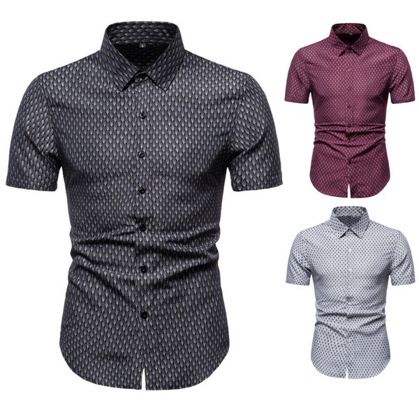 Stiilne meeste särk Slim mudel klassikalise krae ja lühikeste varrukatega