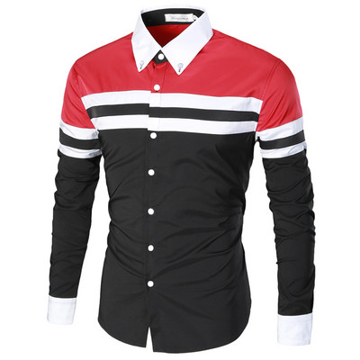 Meeste kaasaegne pikkade varrukate ja ääristega särk