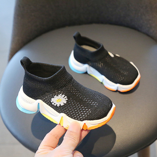 Ikdienas bērnu elpojošas kedas ar izšuvumiem meitenēm