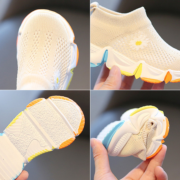 Ikdienas bērnu elpojošas kedas ar izšuvumiem meitenēm