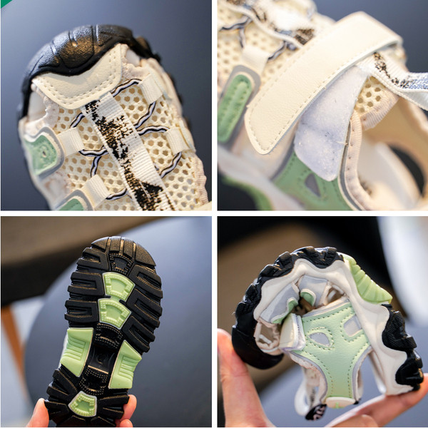 Alkalmi gyerekszandál matricával fiúknak