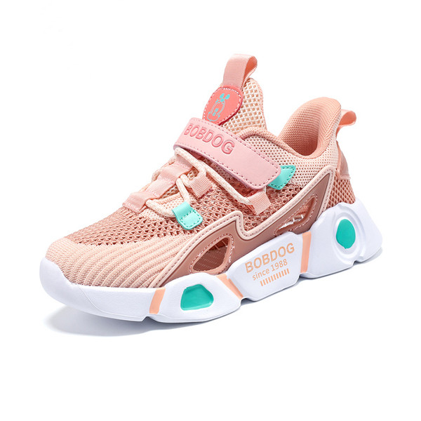 Új modell gyerekcipő hálóval és matricával lányoknak