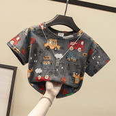 Korszerű, rövid ujjú gyerekblúz fiúknak