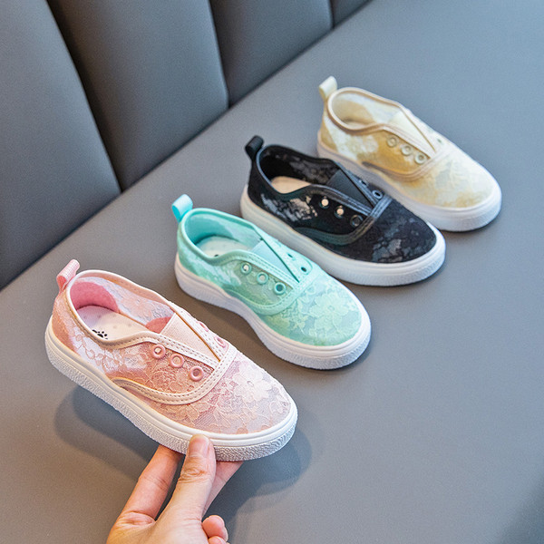 Moderne dječje tenisice s čipkom za djevojčice