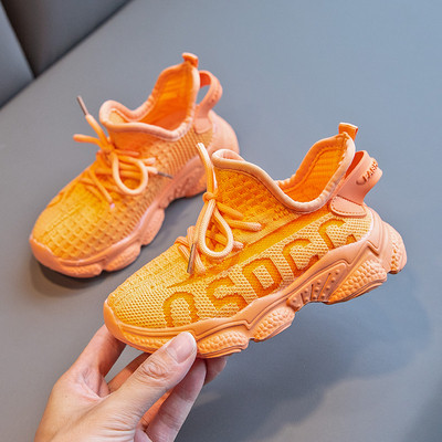 Sporta bērnu kedas ar uzrakstu un raupju zoli meitenēm