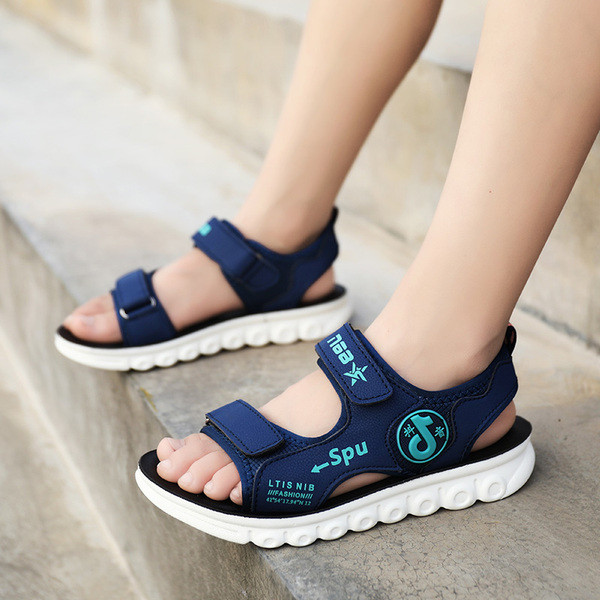 Laste sandaalid kirjade ja kleebistega - poistele