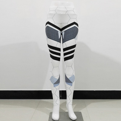 Légáteresztő anyagból készült sportlegging magas derékkal