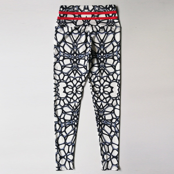 Sportske ženske duge tajice s visokim strukom od prozračne tkanine