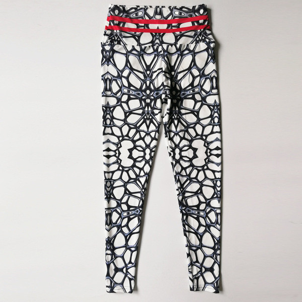 Sportske ženske duge tajice s visokim strukom od prozračne tkanine