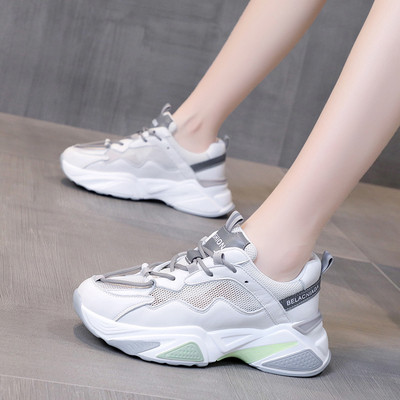 Női sport- és alkalmi tornacipő durva magas talppal