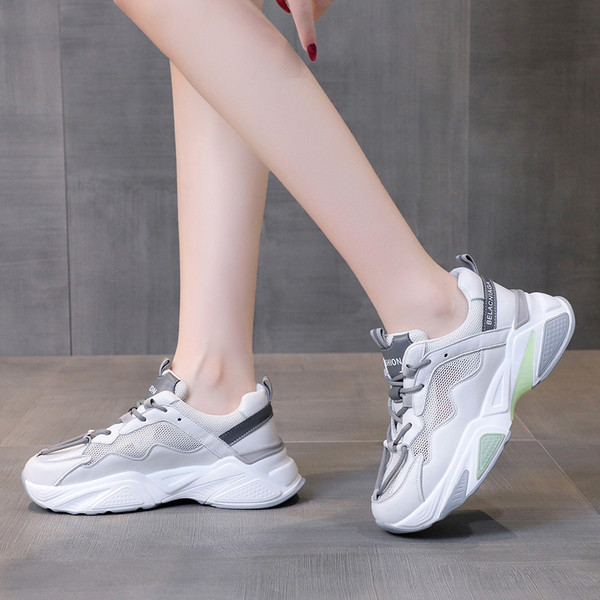 Női sport- és alkalmi tornacipő durva magas talppal