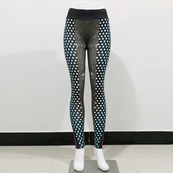 Elasztikus női sport leggings magas derékkal