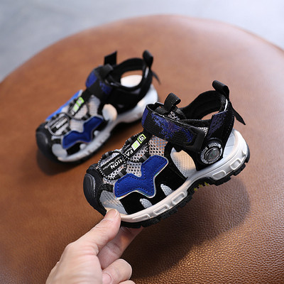 Bērnu sandales ar sietu un mežģīnēm zēniem