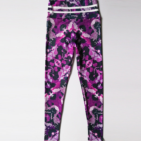 Rozā sieviešu kamuflāžas legingi ar augstu vidukli